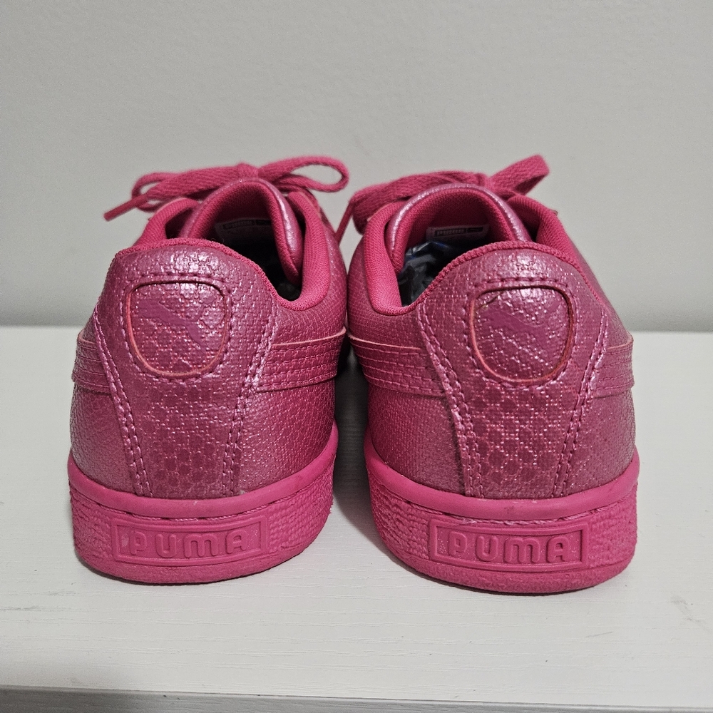 Puma Classic Pink Snake Skin Shoes Size 10 - Picture 6 of 10